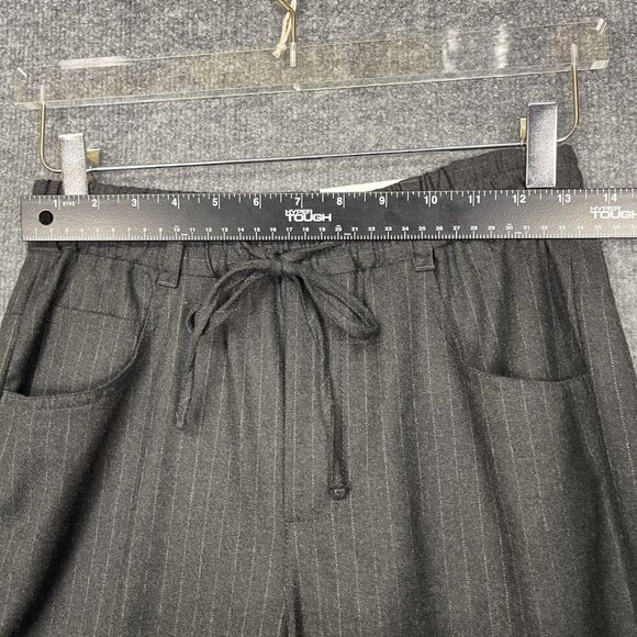 Zara Pants Womens 2 Grey Pinstripe Easy Pyjama Fit Elastic Pull On Drawstring - Picture 3 of 16